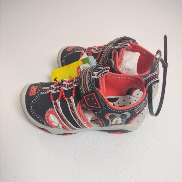 Mickey Mouse Sandals Toddler Size 7 Disney Closed Toe - Picture 2 of 7